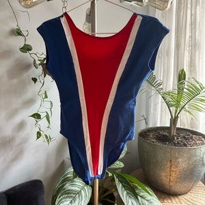 American Apparel Fourth of July Red, White, & Blue Bodysuit